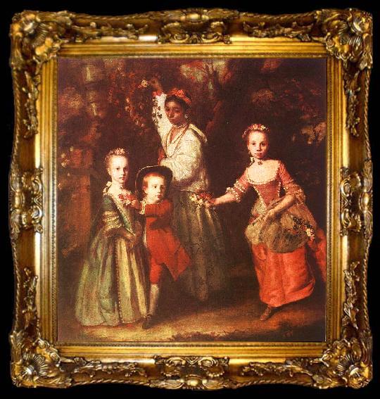 framed  Sir Joshua Reynolds The Children of Edward Hollen Cruttenden, ta009-2